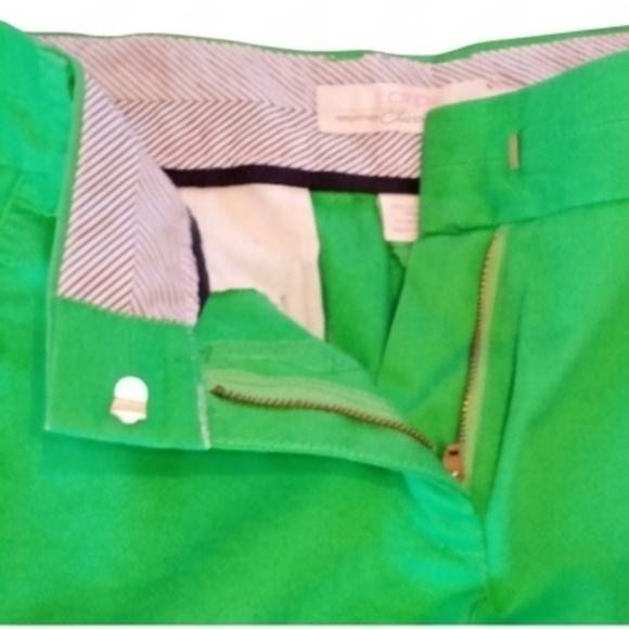 EUC J Crew Chino "Broken-In" Cotton Bermuda Shorts, Bright Green, Size 8 - Picture 4 of 7